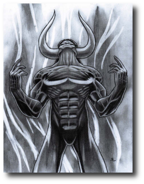 “You have all Eternity before you,” said Lucifuge Rofocale. “There will come a time when you comprehend your master.” Artwork © 2009, R.W. Ware