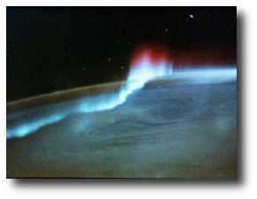 “Yeah. That’s what they say. That it’s beautiful.” Artwork : This photograph of the Aurora australis (Southern lights) is from Spacelab 3. Photo courtesy of R. Overmyer, .