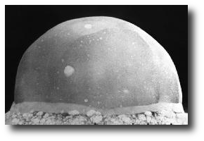  Artwork : This unlikely-looking image is a U.S. nuclear test explosion from the Trinity site, 0.016 seconds after detonation, July 16, 1945. It is in the .