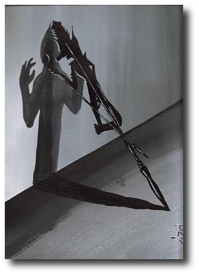 Does he know what we are? Does he know of the fallen souls that inhabit his puppets? Sometimes I think he does. Artwork © 2007, R.W. Ware