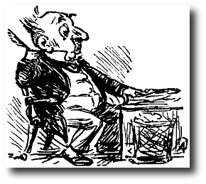 I may say that the title of the subordinate officer intrusted with the addition of my household to the compilation of the Census pleased me greatly — “Appointed Enumerator” was distinctly good. Artwork : This picture, apparently of Mr. A. Briefless, Jr. filling out the census form, illustrated this story in the original Punch magazine. It is in the public domain.