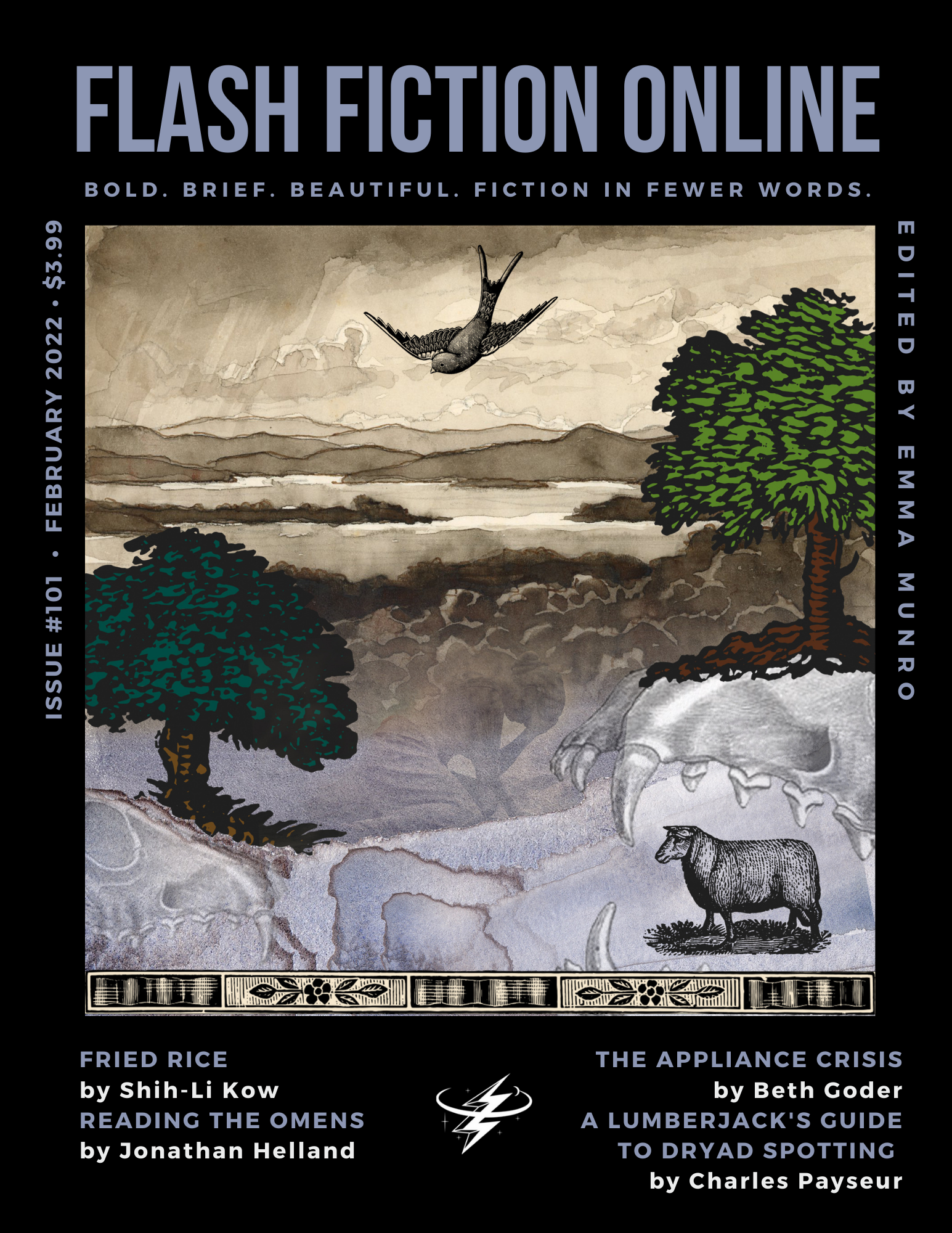 Sheep and bird